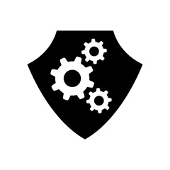 Shield with gear icon