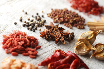 中華料理の香辛料とスパイスと中華素材