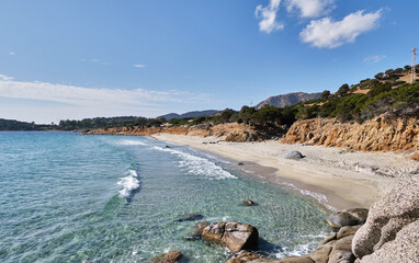 Is Piscadeddus beach, Villasimius, Cagliari, Sardinia, Italy