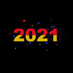 Інтернет2021 abstract number concept. New year banner