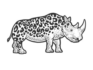 fictional animal rhinoceros leopard sketch raster