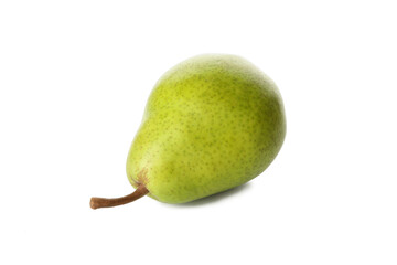 Fresh green pear isolated on white background