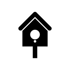 Bird house icon isolated on white background