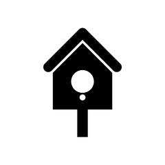 Bird house icon isolated on white background