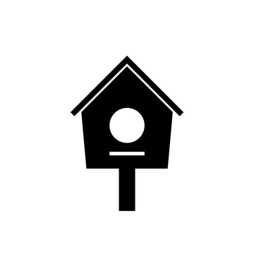 recommend clip art: Bird house icon isolated on white background