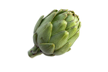 Obraz premium Fresh globe artichoke (aka French artichoke or green artichoke) isolated on white background