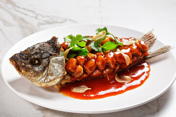 Chinese carp squirrel under sweet and sour sauce