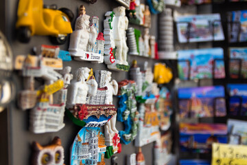 A beautiful picture of souvenirs in piazza del duomo, florence, Italy