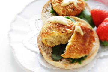 homemade tofu soybean curd refuse hamburger 