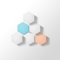 Obraz premium abstract background with hexagons pattern