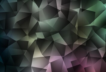 Fototapeta premium Dark Pink, Green vector low poly layout.
