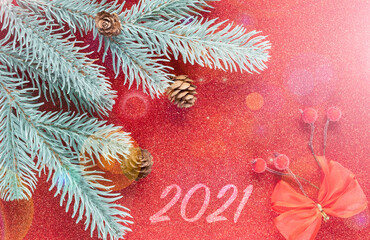 Christmas and New Year holidays background