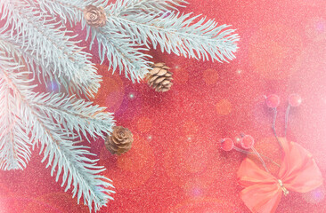 Christmas and New Year holidays background