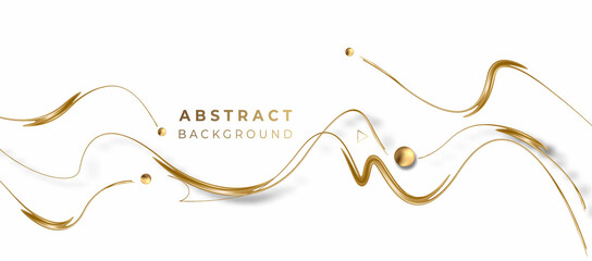 Abstract Golden glowing shiny spiral lines effect vector background. Use for modern design, cover, poster, template, brochure, decorated, flyer, banner.