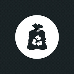 Vector image. Garbage recycling icon.