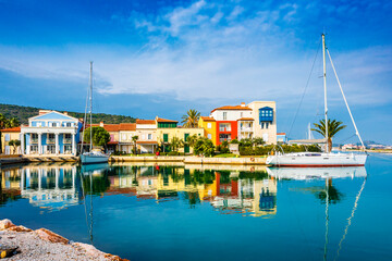Alacati Town coast view in Cesme Town. Alacati is populer tourist destination in Turkey