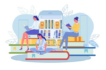 People User and Online Library in Mobile Phone