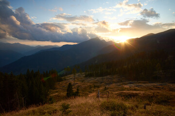 Abend auf der Goldeck Panoramastraße