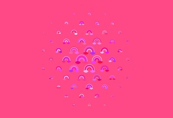 Light Blue, Red vector template with rainbow signs.