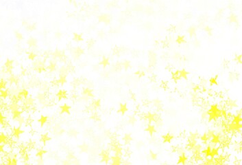 Light Green, Yellow vector background with colored stars.