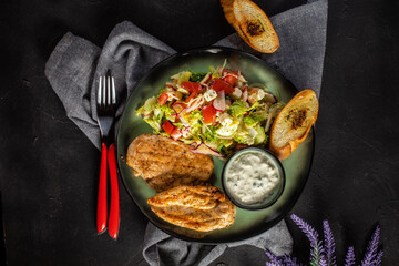 Healthy lunch menu.
