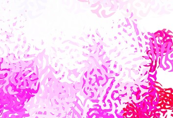 Light Pink vector background with abstract shapes.