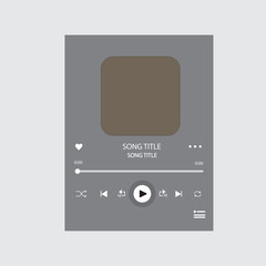 template music player for handphone. Spotify template.