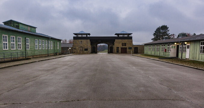 Mauthausen, Austria:  concentration camp   entrance