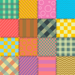 Colorful Patchwork Pattern Texture Vector