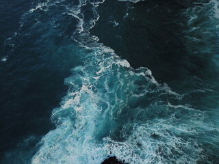 deep blue ocean surf