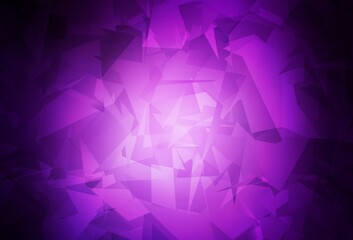 Dark Purple vector pattern with random polygonals.
