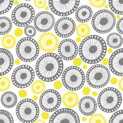 Vector seamless abstract pattern of circles. Ultimate Grey and Illuminating 