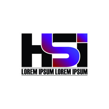 HSI Letter monogram logo design vector
