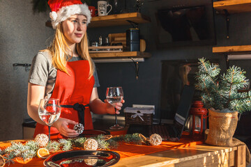 Christmas online holiday remote celebration X mas new year in lockdown coronavirus quarantine covid 19 new normal, social distance, remote communication, stay home vocation, Christmas party online