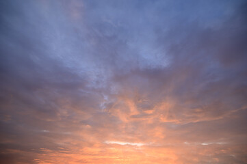 Naklejka na ściany i meble Panorama sky clouds in the evening