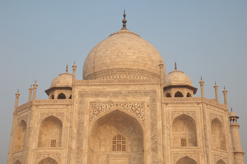 Fototapeta na wymiar The Taj Mahal main building. Agra. Uttar Pradesh. India.