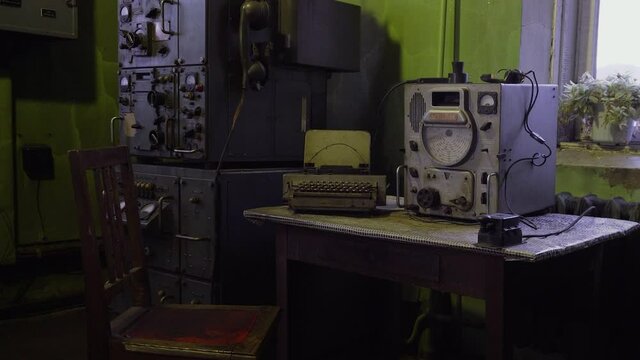 Old Soviet military radio telegraph station.