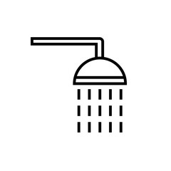 shower icon line style vector eps 10
