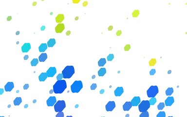 Dark BLUE vector abstract pattern with circles. Geometry template for your business design. Background with colored spheres.