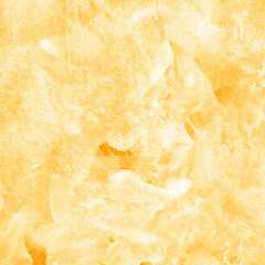 Yellow ink and watercolor texture on white paper background. Paint leaks and decalcomania effects. Hand-painted gouache abstract image. Mess on the canvas.