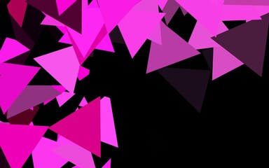 Dark Pink vector texture with triangular style.