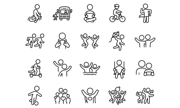 Children and Youth icons vector design 