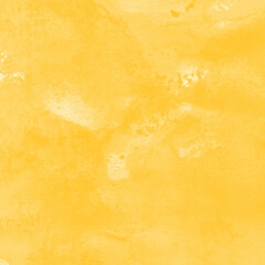 Yellow ink and watercolor texture on white paper background. Paint leaks and decalcomania effects. Hand-painted gouache abstract image. Mess on the canvas.