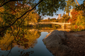 Bow bridge in late autumn