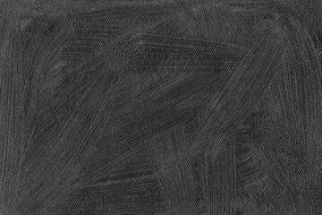 Modern contemporary acrylic background. Black and white paint texture made with a brush. Abstract painting on paper. Mess on the canvas. Clay paint.