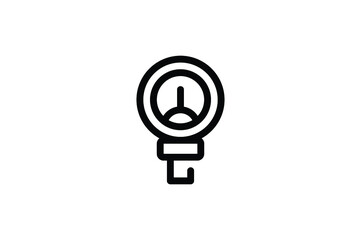 Factory Outline Icon - Pressure Meter