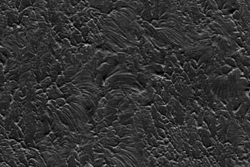 Modern contemporary acrylic background. Black and white paint texture made with a brush. Abstract painting on paper. Mess on the canvas. Clay paint.