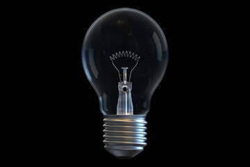 3d rendering  white light bulb