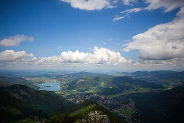 Fototapeta na wymiar Mountain panorama view of Brecherspitze, Bavaria