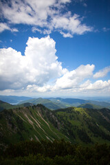 Mountain panorama view of Brecherspitze, Bavaria